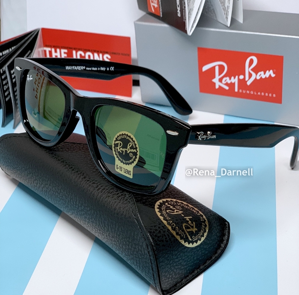 RayBan Wayfarer RB2140 Black New - Picture 11 of 16